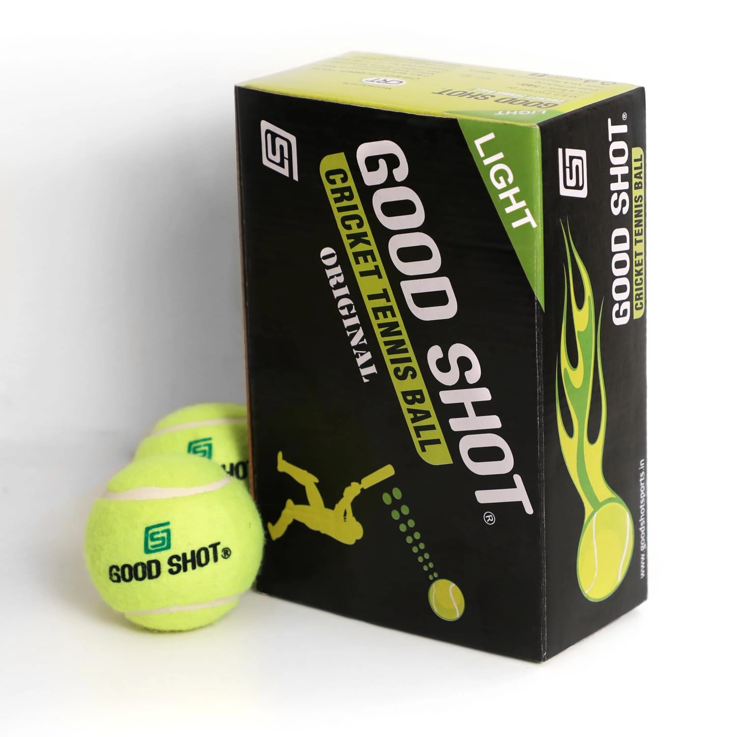 Good Shot Light Ball For Cricket Tennis Ball (Pack of 6, Green)-As-Good-shot-Light-1-box