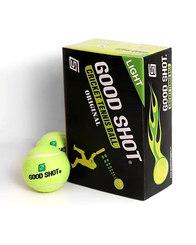 Good Shot Light Ball For Cricket Tennis Ball (Pack of 6, Green)-As-Good-shot-Light-1-box