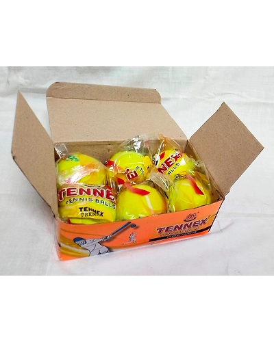 Tennex Premier Light and Soft Ball For Cricket Tennis Ball (Pack of 6, Green)-7