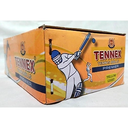 Tennex Premier Light and Soft Ball For Cricket Tennis Ball (Pack of 6, Green)