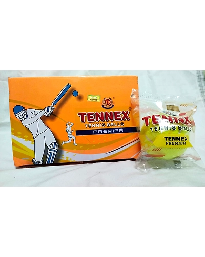 Tennex Premier Light and Soft Ball For Cricket Tennis Ball (Pack of 6, Green)-1
