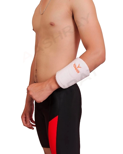 Yonker Cricket Arm Guard / Wrist Guard with Wrist Band (Pack of 1) (WHITE)-2