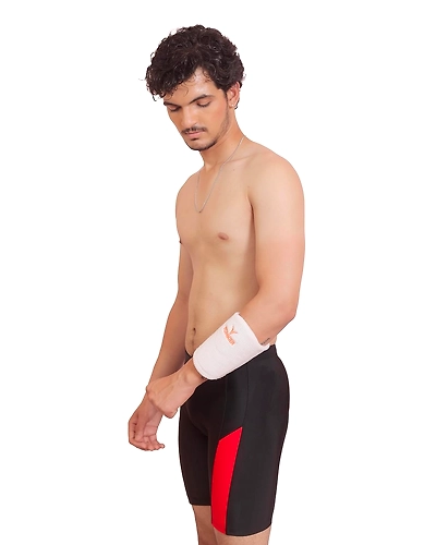 Yonker Cricket Arm Guard / Wrist Guard with Wrist Band (Pack of 1) (WHITE)-1
