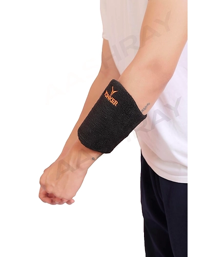 Yonker Cricket Arm Guard/Wrist Guard with Wrist Band (Pack of 1) (White)-1