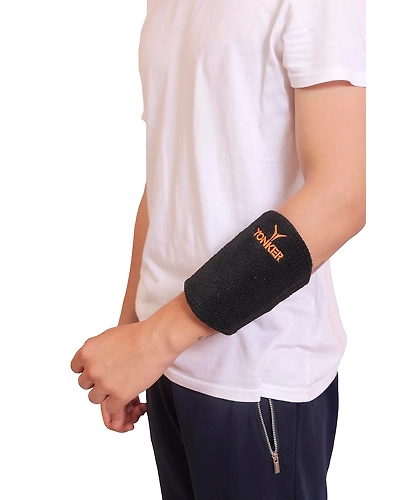 Yonker Cricket Arm Guard/Wrist Guard with Wrist Band (Pack of 1) (White)-As-yonker-arm-guard-black