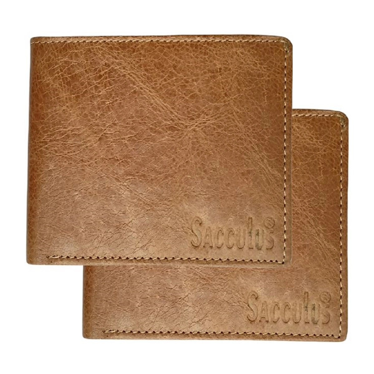 Buy Stylish Crust Leather Men's Wallet - Pack of 2 Online- E2003-EWGCRUBOE2003