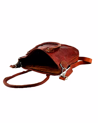 Leather tote Bucket Bag-2