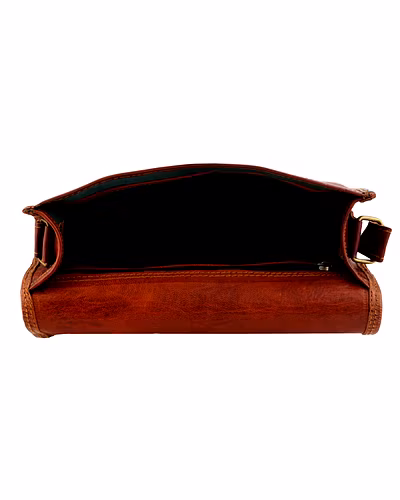 Leather 12&quot; Back[ack 3 Pockets-4