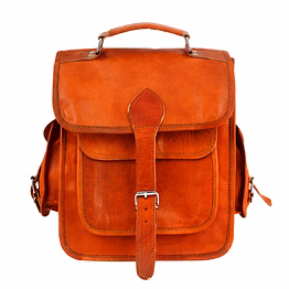 leather 12" back[ack 3 pockets
