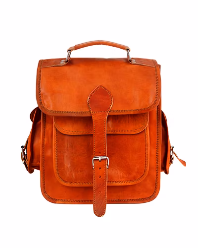 Leather 12&quot; Back[ack 3 Pockets-12135850