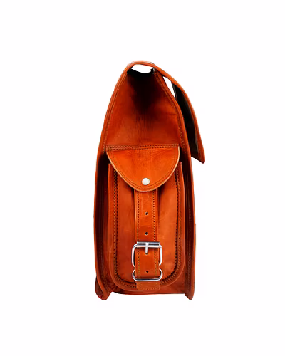 Leather 12&quot; Back[ack 3 Pockets-1