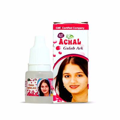 kaachal 100% rose water achal gulab ark facial skin- eye cleanser mist indian 100ml