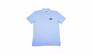 White Melange Polo Men T-Shirt