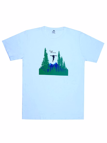Cycle With Tree White Cotton Men T-Shirt-Pur1122