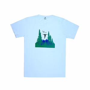 Cycle With Tree White Cotton Men T-Shirt