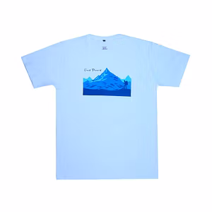 Blue Mountain White Cotton Men T-Shirt