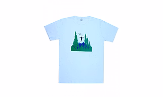 Cycle With Tree White Cotton Men T-Shirt