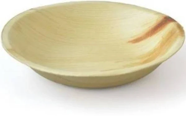 Biodegradable round Wooden/Bamboo deep bowls 6 inch  Palm Leaf In Different Size-12250598