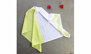 Lime Gray Tea Towel