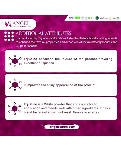 Starch base Additive for Improve Shining and Crispness - Extruded Snacks, Fryums, 3D Pellets, Etc.-4
