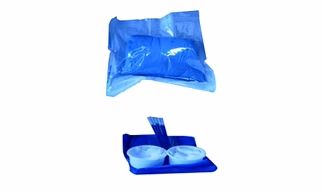 Blue Cotton Gauze Sponge Custom, Standard, Rectangular