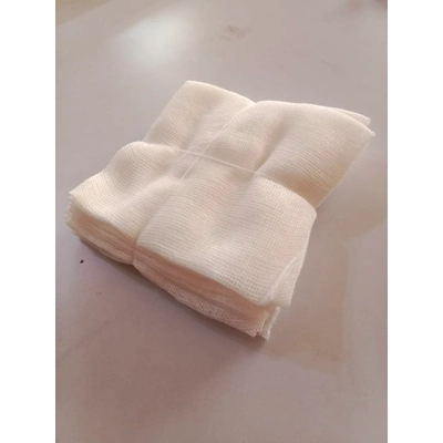 White Cotton Gauze Sponge 10x10 cm, 8, Rectangular