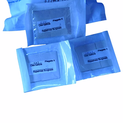 blue cotton gauze sponge 10x10 cm, standard, rectangular