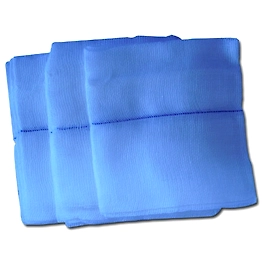 Blue Cotton Gauze Sponge 10x10 cm, 12 Ply, Rectangular