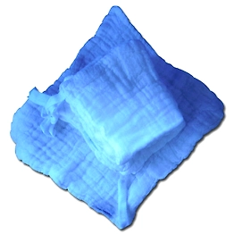 Blue Cotton Gauze Sponge 30x30 cm, 4-Ply, Rectangular