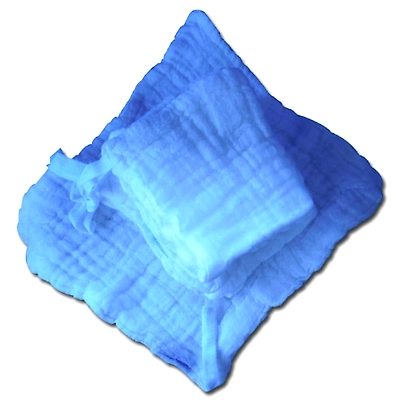 Blue Cotton Gauze Sponge 30x30 cm, 4-Ply, Rectangular