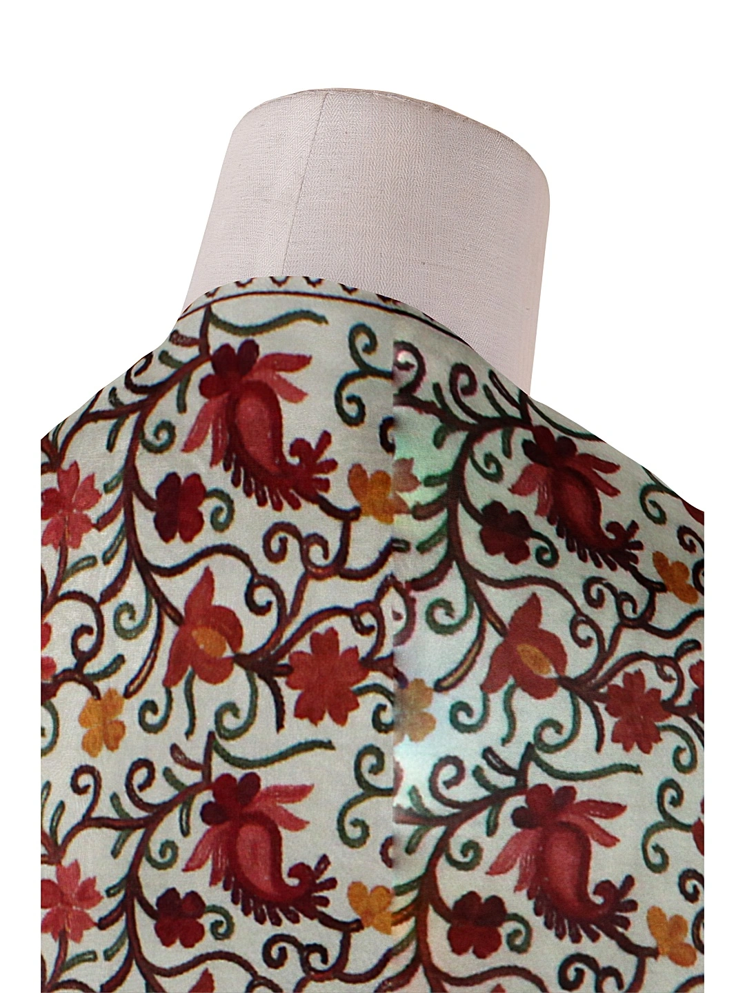 CASMIR Women CREAM &amp; RED, Green Embroidered Stole-CREAM-1