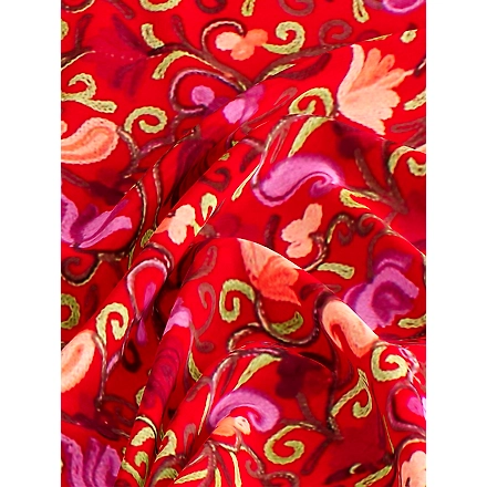 CASMIR Women MAROON &amp; RED,  Green Embroidered STOLE (S903)-MAROON-2