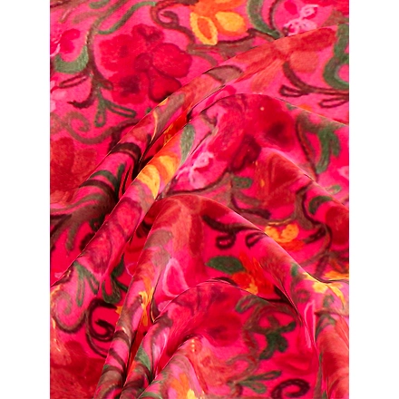CASMIR Women PINK &amp; RED, Green Embroidered STOLE (S904)-PINK-2
