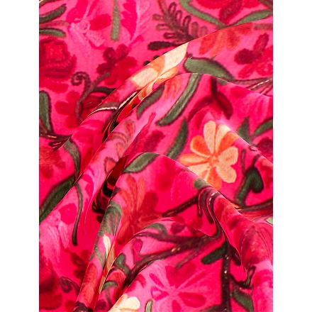 CASMIR Women PINK &amp; RED, Green Embroidered STOLE (S905)-PINK-2
