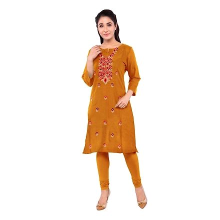 CASMIR WOMEN MUSTARD ZARI EMBROIDERY PASHMINA STOLE Combine UNSTITCHED SUIT &amp; SALWAR (NAAZ103)-MUSTARD-2