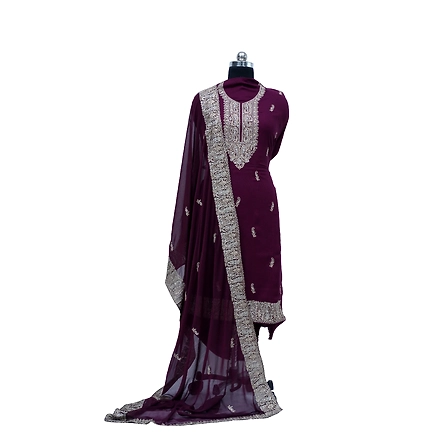 salwar suit-ZARA301-WINE