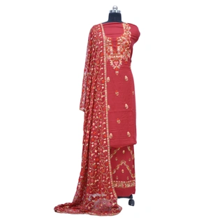 THREADWORK RAYON SALWAR SUITS (# P104 - MEHROON )