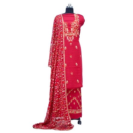 THREADWORK RAYON SALWAR SUITS (# P104 - MEHROON )-11919300