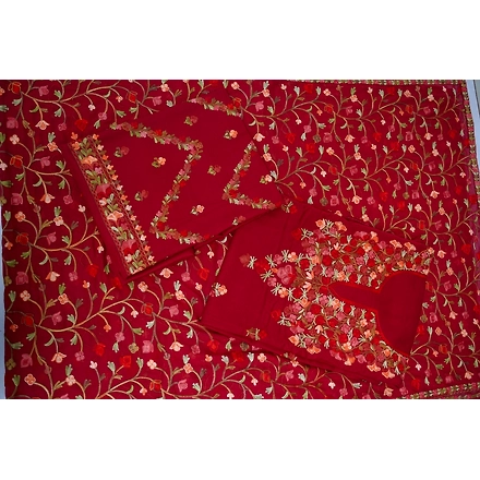 THREADWORK RAYON SALWAR SUITS (# P104 - MEHROON )-MEHROON-2