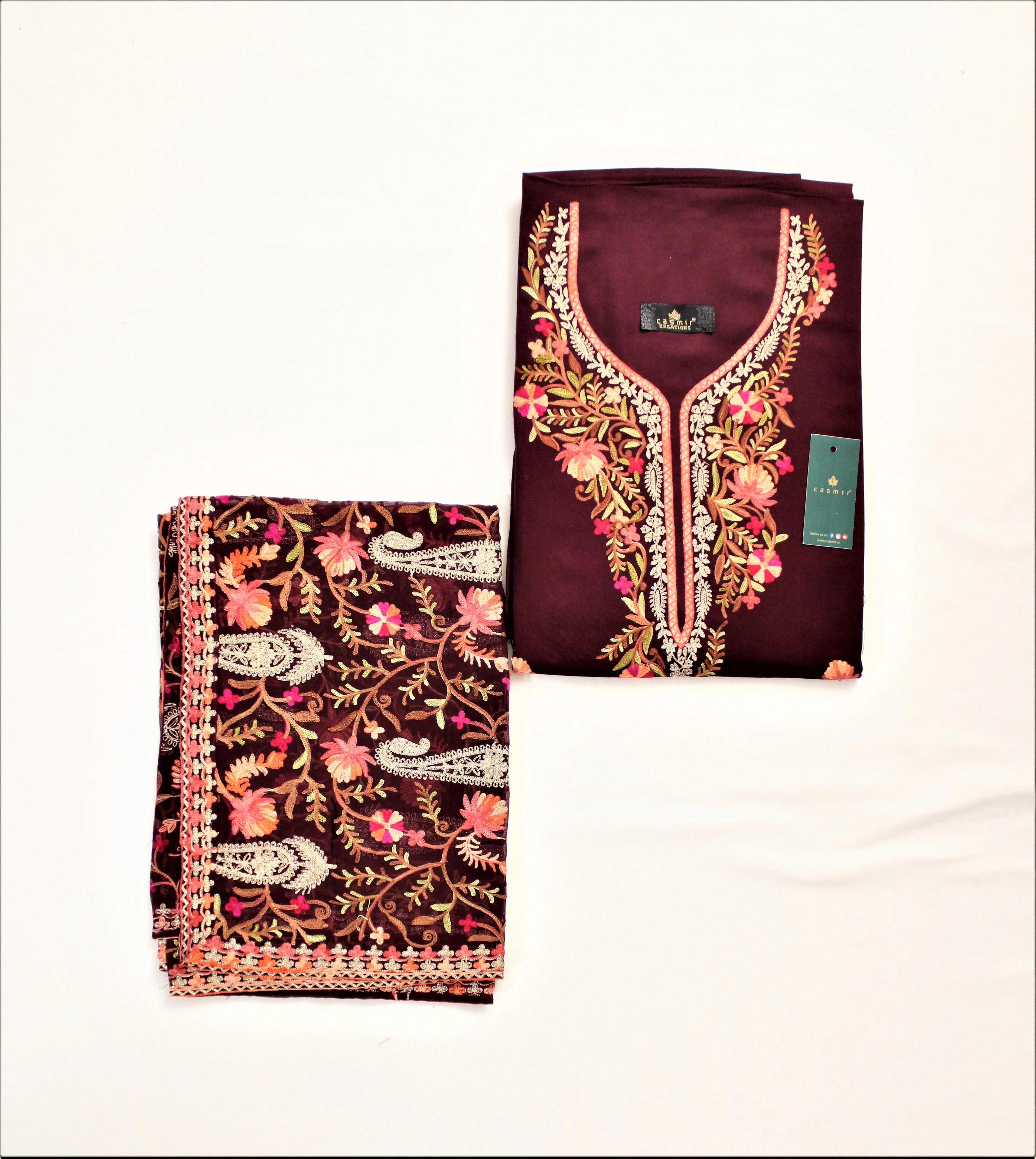 THREADWORK RAYON SALWAR SUITS( #N213 -MAGENTA )-MAGENTA-2