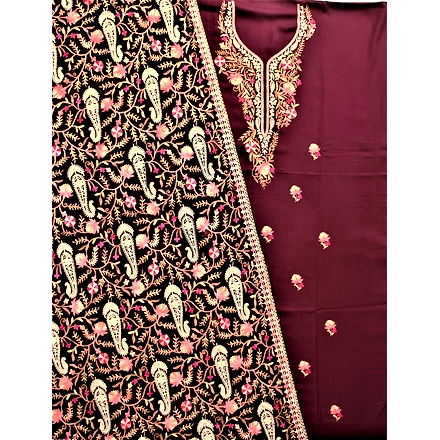 THREADWORK RAYON SALWAR SUITS( #N213 -MAGENTA )-MAGENTA-3