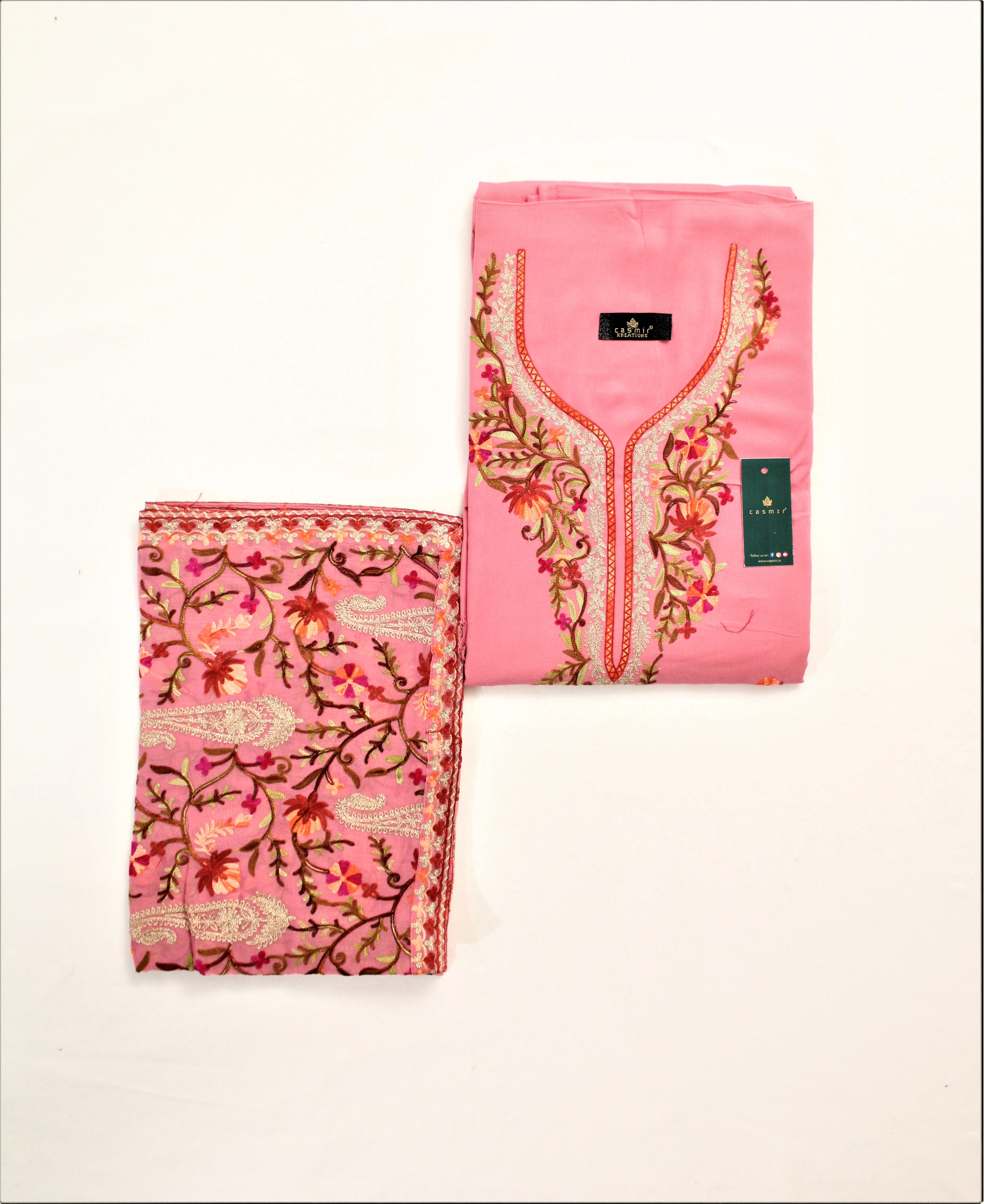 THREADWORK RAYON SALWAR SUITS ( #N213 -PINK)-PINK-2