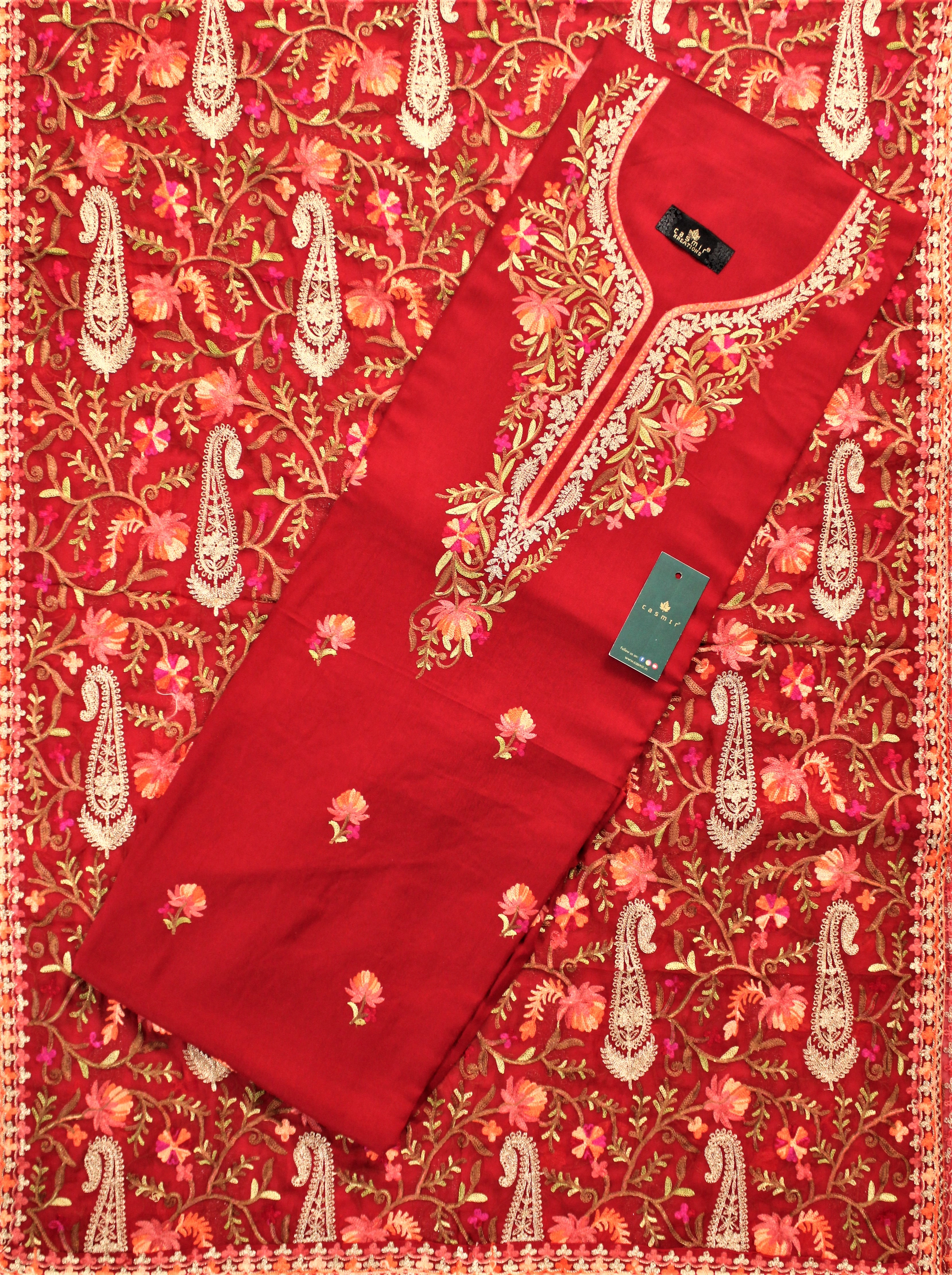 THREADWORK RAYON SALWAR SUITS( #N213 -MEHROON)-11922748