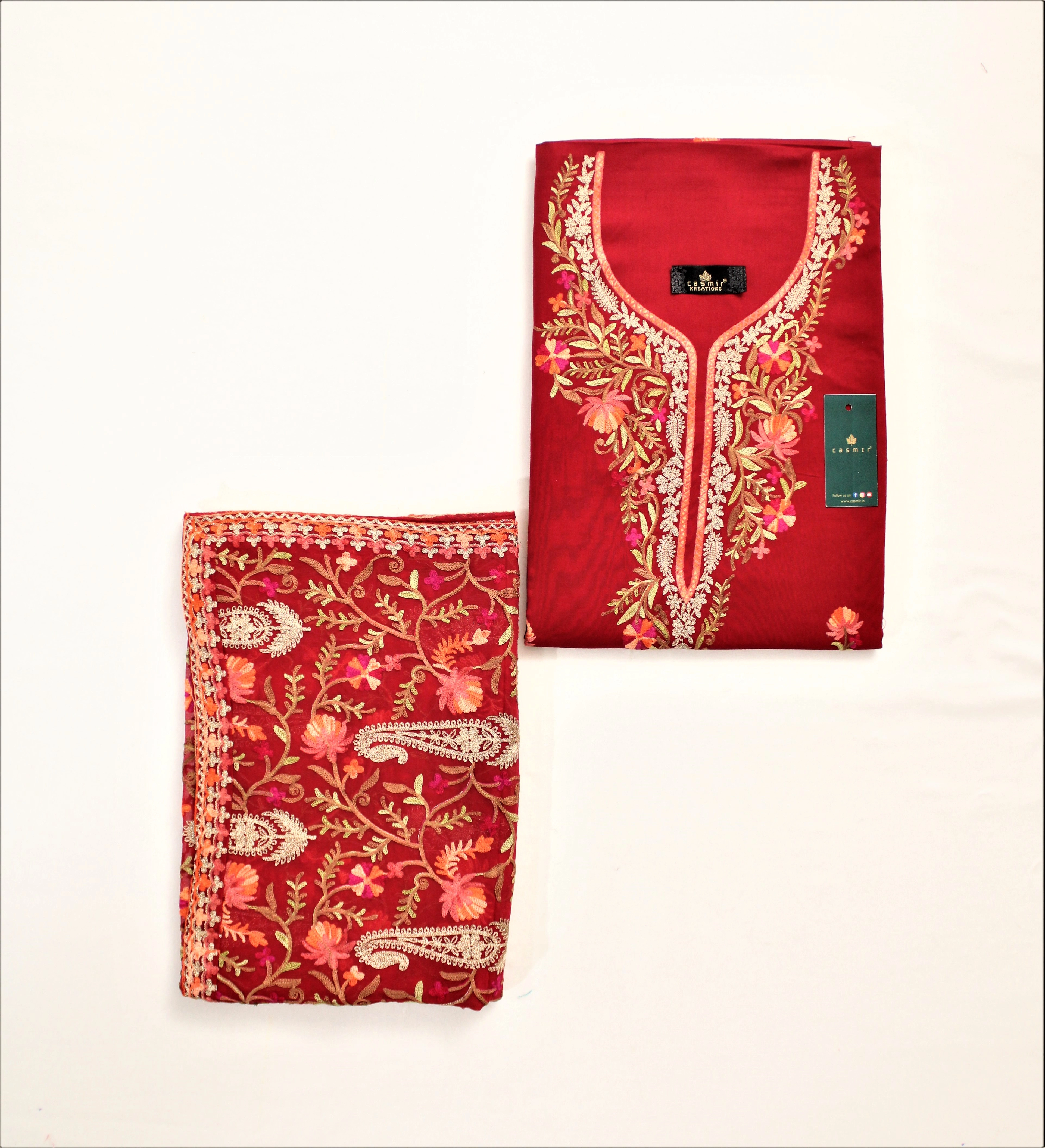 THREADWORK RAYON SALWAR SUITS( #N213 -MEHROON)-MEHROON-2