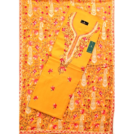 THREADWORK RAYON SALWAR SUITS(#N213 -MUSTARD)-11922762