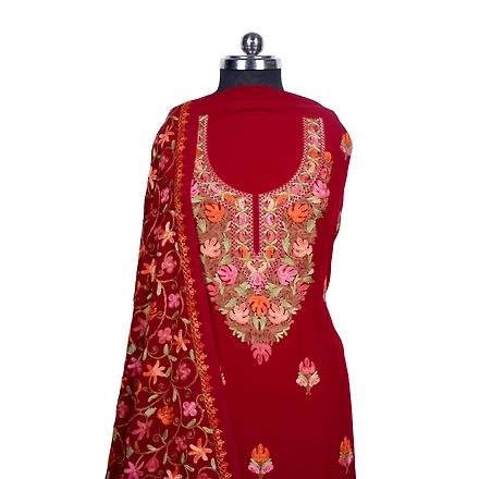 THREADWORK GEORGETTE SALWAR SUITS (#GEORGETTE-MEHROON)-11922796