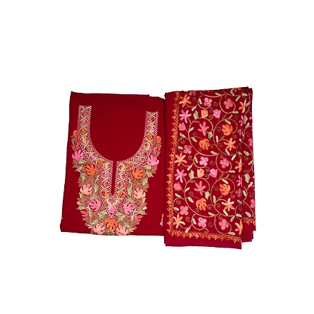 THREADWORK GEORGETTE SALWAR SUITS (#GEORGETTE-MEHROON)-MEHROON-2