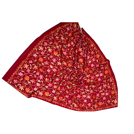 THREADWORK GEORGETTE SALWAR SUITS (#GEORGETTE-MEHROON)-MEHROON-3