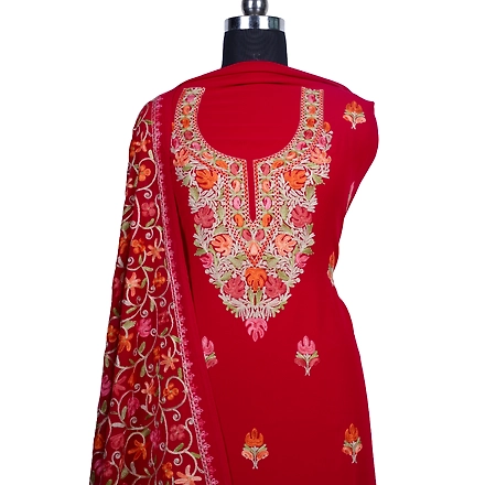 THREADWORK GEORGETTE SALWAR SUITS (#GEORGETTE-MEHROON)-11922810