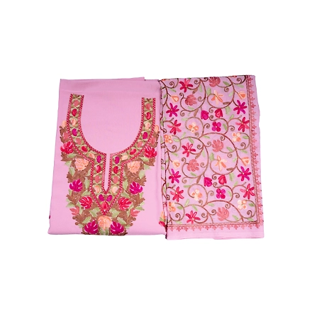 THREADWORK GEORGETTE SALWAR SUITS(#GEORGETTE-PINK)-PINK-2